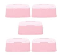 Beaupretty Dispensador de Toallitas Húmedas para Bebés con Tapa Abatible, Caja de Almacenamiento Portátil para 5 Toallitas, Color Rosa, Estuche Compacto Adecuado para Cambio de Pañales