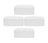 Beaupretty Dispensador de Toallitas Húmedas Recargable de Plástico de Color Claro con Tapa Hermética, Capacidad 4 Piezas, Estuche Compacto para Uso Doméstico y Organización en Escritorio