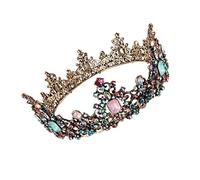 Beaupretty Dorada Mujer Tiara De Boda Tocado De Princesa De Colores Estilo Vintage