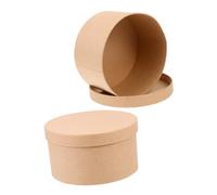 Beaupretty Elegantes Cajas Redondas de Papel Maché Cajas para Galletas Cajas para Dulces Cajas para Manualidades para Fiestas Tapa de 14 Cm Juego de 2