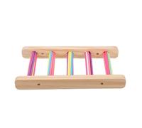 Beaupretty Escalera Colgante para Jaula de Loros 3 Piezas de Madera Acabado Liso Colores Vivos y Estructura de Escalada para Pájaros Juguete Interactivo para Ejercicio Físico y