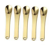 Beaupretty Espátulas Cuidado Piel 5 Unidades Mini Tamaño Set Dorado Para Cosméticos y Crema De Ojos Uso Facial Profesional y Personal