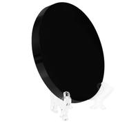 Beaupretty Espejo De Adivinación De Obsidiana Natural 6 Cm Con Soporte, Plato Negro Reflectante Para Decoración Feng Shui, Centros De Mesa y Meditación El Hogar