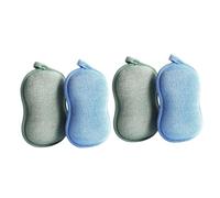Beaupretty Esponja de Baño Doble Cara Exfoliante para Ñiño y Niños, 4 Piezas, Material Vegetal, Promueve Circulación, Adecuado para Ducha Diaria