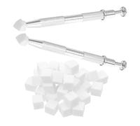 Beaupretty Esponjas para Uñas Suaves 200 Unidades con 2 Bolígrafos de Agarre para Manicura Diy, Aplicador para Mezcla y Decoración de Uñas, Kit Profesional para Salón y Uso en Casa