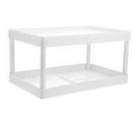 Beaupretty Estante de Almacenamiento Doble Capa para Baño, Pequeño Tamaño, Multifuncional, Organizador para Artículos de Tocador, Soporte para Lavadora y Espacio de Baño