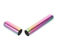 Beaupretty Estuche de Cigarro Portátil de Acero Inoxidable con Cierre Hermético, Tubo Redondo Colorido para Viaje y Senderismo, Tubo Contenedor Individual para Cigarros, Resistente Humedad