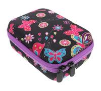 Beaupretty Estuche Rígido Organizador De Aceites Esenciales 15 Compartimentos 10 Ml Bolsa Viaje Protección Antichoque para Aromaterapia Diseño Negra y Cremallera Morada