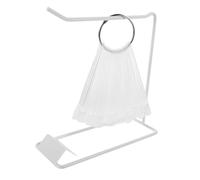 Beaupretty Exhibición para de Uñas con Soporte de Hierro y Anillo de Paletas Acrílicas Forma de Abanico Blanco Organizador Compacto para Práctica y de Esmaltes Accesorios para Manicura