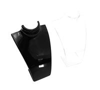 Beaupretty Expositor De Collares Acrílico Modelo Humano 21 Cm Transparente y Negro, Soporte Resistente Anticorrosión Para Joyería, Exhibición Para Tienda y Hogar, Pack De 2 Unidades