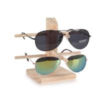 Beaupretty Expositor Que Ahorra Espacio 2 Piezas de Gafas de Madera Maciza Diseño Retro y Estilo Simple, Soporte para Gafas Adecuado para de Escritorio U Oficina
