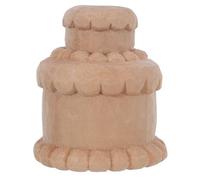 Beaupretty Figura Artesanal de Madera sin Pintar para Decorar Modelo DIY Pastel de Madera Miniatura de Varios Niveles Acento Decorativo Rústico para Estanterías y Manualidades Creativas