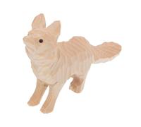 Beaupretty Figura de Madera Natural Pintable de Animalito de Pie con Ojos Expresivos, Estatua Tallada a Mano para Decoración Rústica de Mesa y Adornos de Animales del Bosque, Adecuado