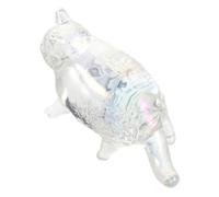 Beaupretty Figura Decorativa de Cristal de Gato Gordo para Salón y Entrada Adorno de Escritorio para Hogar con Diseño de Mascota Caricatura