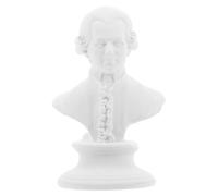 Beaupretty Figura Escultórica de Resina Miniatura para Casas de Muñecas, Estatua Decorativa Pequeña Estilo Mozart, Accesorio Artesanal Detallado para Decoración de Muñecas y Juguetes