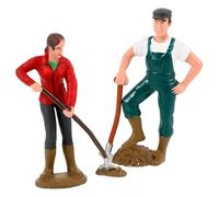 Beaupretty Figuras de Granjeros en Miniatura para Juegos de rol, Modelos de Personajes Campesinos Masculinos y Femeninos, Decoración de Escenas Agrícolas, Accesorios para Niños