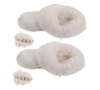 Beaupretty Forro Interior Desmontable para Zapatillas de Invierno con Peluche Cálido y Cubre Botas Resistentes al Viento Incluye Blancos