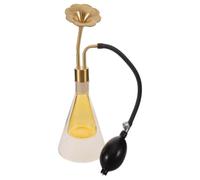 Beaupretty Frasco de Perfume de Vidrio Dorado 90ml Flor y Bomba Larga