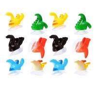 Beaupretty Ganchos Ventosa para Baño y Cocina, 12 Piezas de Plástico Diseño de Cola de Animal, Fácil Instalación y Seguros para Colgar Batas y Accesorios Color Aleatorio