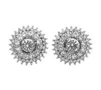 Beaupretty Gemelos de Camisa Redondos Cristales de Imitación, Set 2 Unidades, Accesorios de Aleación para Puños y Botones de Camisa Elegantes, Ideales para Eventos Formales y