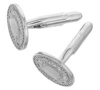 Beaupretty Gemelos Redondos con Incrustaciones de Cristal para Camisas de Puño Francés Hombre Diseño Elegante y Cómodo para Bodas Eventos Formales y Oficina Joyería de Camisa Masculina