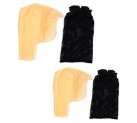 Beaupretty Gorro Calvo Postizo de Látex para Adultos Set de 2 Unidades Redecilla para Cosplay Disfraz de Budista y Monja Accesorio para Halloween y Teatro Talla Pequeña