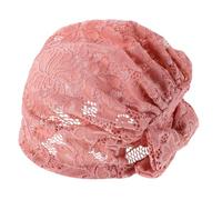 Beaupretty Gorro de Baño para Mujer de Encaje Rosa Diseño de Flores, Estilo Pile Hat, Mantiene el Peinado y Mejora el Rendimiento para Vacaciones Playa