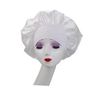 Beaupretty Gorro De Dormir De Satén Liso 4 Piezas Tamaño Único Elástico Para Mujeres y Niñas Cuidado Del Cabello Noche Colores Rey y