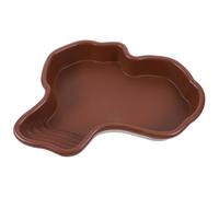 Beaupretty Gran Bañera para Tortugas Extra Grande Piscina para Reptiles con Diseño Ornamental Bañera para Baño y Alimentación Accesorio Seguro y Duradero para Hábitats de Tortugas