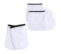 Beaupretty Guantes de y Botines Hidratantes Reutilizables Poliéster para Cuidado de Manos y Pies 4 Piezas Fáciles de Limpiar