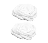 Beaupretty Hebilla De Zapato Flor De Tela Blanca, 6 Cm, Par De Accesorios Creativos Para Zapatos Diy, Ligero y Compacto, Decoración Para Bodas y Vida Diaria