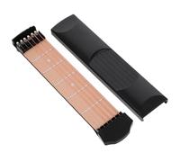 Beaupretty Herramienta De Práctica De Acordes Para Guitarra De Bolsillo Portátil Mástil De Práctica De Pp Negro 6 Trastes Entrenador Compacto