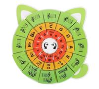 Beaupretty Herramientas De Educación Musical Para Piano Tarjetas De Notas y Ritmo Rueda De Rompecabezas De Teoría Musical Para Principiantes y Estudiantes De Primaria De Aprendizaje