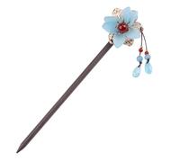 Beaupretty Horquilla de Flor con Cuentas de Ágata Accesorio de Pelo para Recogidos Elegantes y Clásicos para Hanfu y Ocasiones Especiales