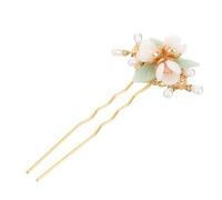 Beaupretty horquilla en forma de u borla de pelo de boda tocado de novia palillos para cabello largo palillos de pelo hair topper decoración de flores para el cabello horquilla de perlas