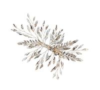 Beaupretty horquilla tenedor hair clips mudanza joyeria bride pinza de pelo francés pelo para bollos Ventana para el cabello de fiesta cuchilla para el cabello nupcial Aleación de zinc Silver