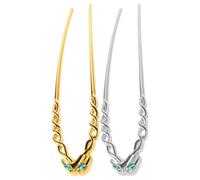 Beaupretty Horquillas De u De Metal Para Mujeres Accesorios Decorativos De Doradas y Plateadas