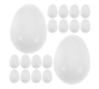 Beaupretty Huevos Falsos Realistas para Jaulas de Pájaros, 24 Unidades Tamaño 5 de Plástico Sólido, Accesorios para Cría y Decoración de Nidos de Periquitos, Cotorras y Cacatúas