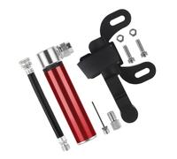 Beaupretty Inflador de Aire Portátil de Aleación de para Bicicleta Partes Precisas, Mini Bomba Manual Color Negro y Rojo para Neumáticos, Adecuado para Ciclismo y Balón