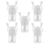 Beaupretty Interruptores para Cubo de Basura 10 Pcs, Pulsadores de Bloqueo Automáticos Transparentes, Accesorios Aplicables para Botes de Basura Domésticos, Pestillos de Cierre por Presión