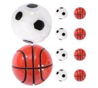 Beaupretty Juego de 10 Miniaturas de Fútbol y Baloncesto Decoración para Casas Pequeñas Accesorio para Exteriores Adorno de Paisaje Micro Adornos Realistas para Muñecas