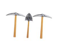 Beaupretty Juego de 3 Accesorios de Espuma para Cosplay Enano Halloween, 2 Picos Cruzados y 1 Pala, Herramienta Manual de Plástico Ensangrentada para Disfraces y Actuaciones en Escenario