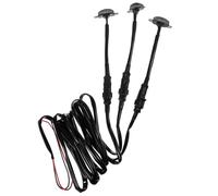 Beaupretty Juego de 3 Luz Intermitente de Emergencia para Coche, Luces LED | Vendido, Kit de Iluminación para Rejilla, Luz Estroboscópica, Negro Pvc, Lente Transparente