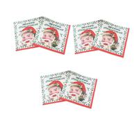 Beaupretty Juego De 3 Servilletas Navideñas Con Estampado De Papá Noel Para Niños Y Niñas 20 Unidades X 3