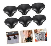 Beaupretty Juego de 6 de Afinación para Guitarra Botones de Metal con Tornillos Negros Accesorios de Duraderos para Reemplazo y Control Preciso de Cuerdas