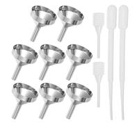 Beaupretty Juego de Embudos Metálicos Pequeños con Goteros para Llenar Botellas Pequeñas, Mini Embudos de Metal Fáciles de Usar y Manejo de Ingredientes Secos