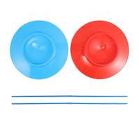 Beaupretty Juego de Malabarismo 2 Piezas con 2 Platos Giratorios y Palos de Malabarismo Adultos, Color Rojo y Azul, Material Resistente para Espectáculos de Circo, Fiestas y Arte Callejero