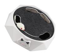 Beaupretty Juguete Eléctrico Ratoncito para Gatos Interactivo Movimiento | ABS Blanco, 3 Pilas Aa No Incluidas, Uso Interior, Interacción Dueño-gato, Entrenamiento Sensorial