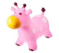 Beaupretty Juguete Inflable para Caballo Saltarín Rosa con Música Diseño Material Duradero y Bomba de Aire Incluida para Desarrollo Físico y Coordinación al Aire