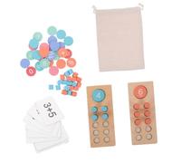 Beaupretty Juguete Montessori Matemáticas de Madera con Cuentas de Colores Manipulativos para Aprender Suma y Resta Material Educativo para Casa y Aula Fomenta Habilidades Matemáticas